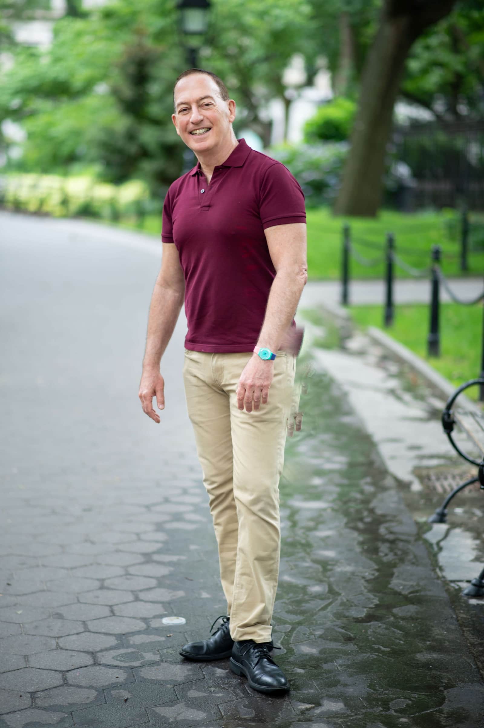 Jim Arnoff standing in a New York City park